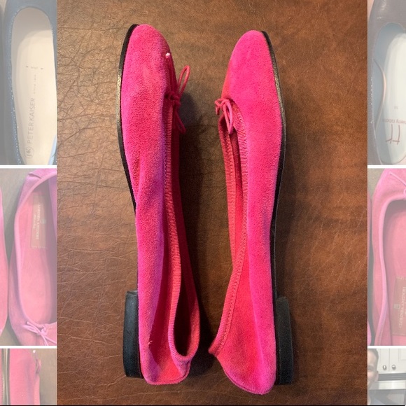 CLORINDA ANTINORI Italian Suede Pink Bow Flats EU38* - Picture 3 of 5